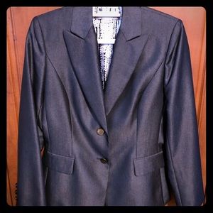 Tahari Size 8 Blue Blazer